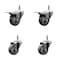 Service Caster 3'' Gray Poly Wheel Swivel 7/16'' Stem Caster Set 2 Total Lock Brake, 4PK SCC-GRTTL20S314-PPUB-716138-2-S-2 - alternate 1